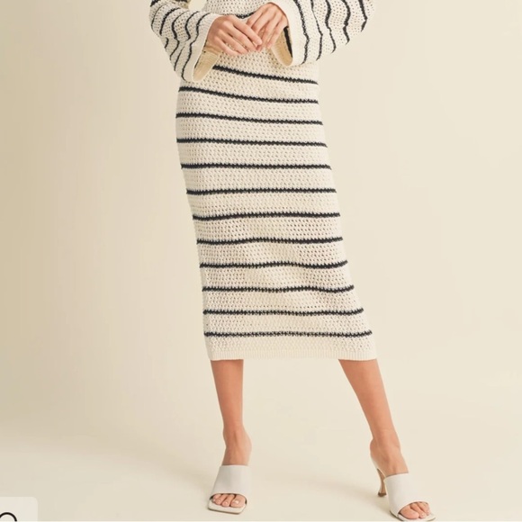 evolutionary stripe knit skirt - Picture 3 of 11